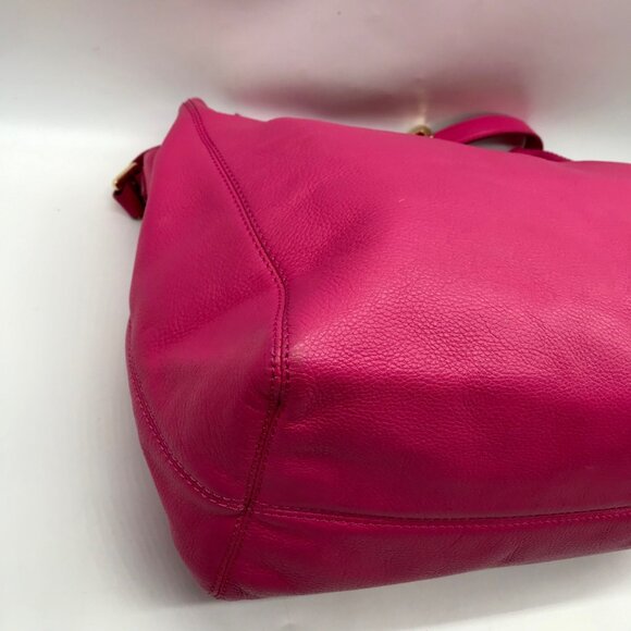 Michael Kors Pink Pebbled Leather Jet Set Chain Link Shoulder Bag - Picture 7 of 10